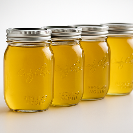 Beef Tallow Cooking Oil - Mason Jars